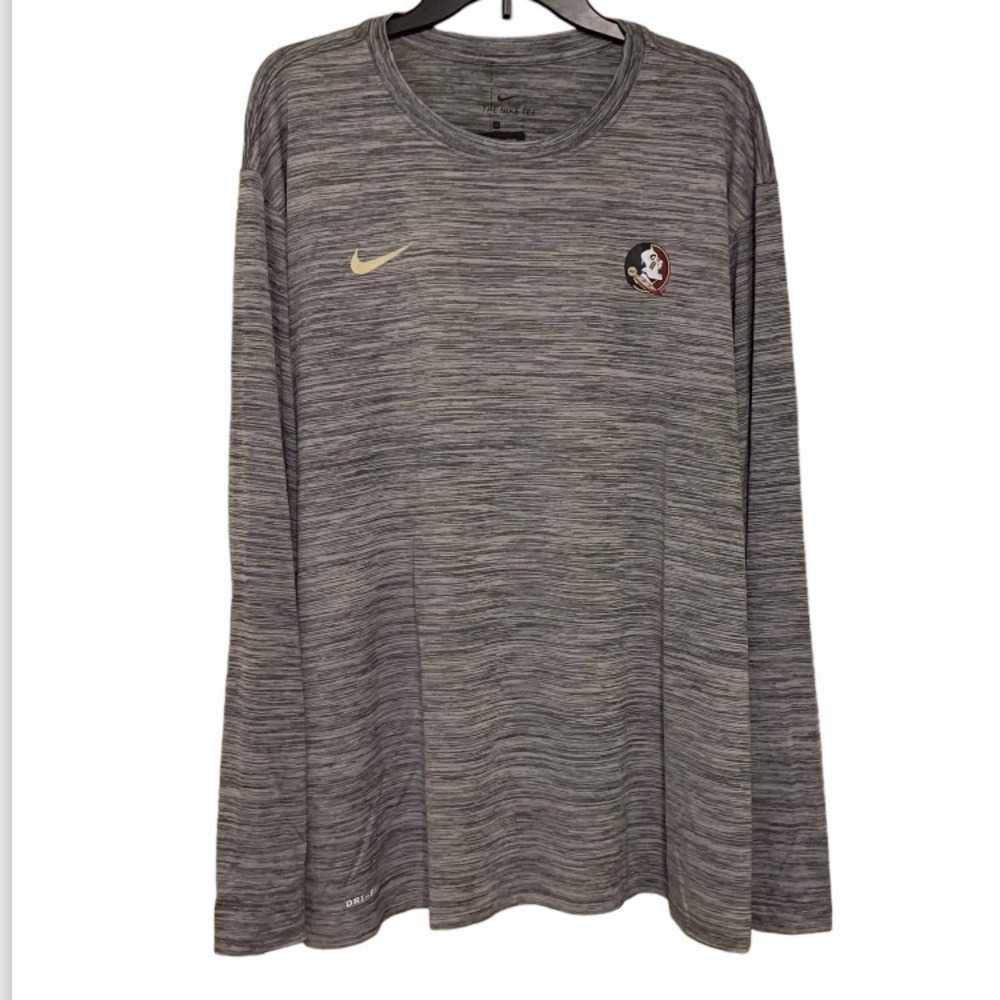 New Nike Florida State SEMINOLES FSU NIKE Dri-FIT Long Sleeve Shirt Mens Sz 3XL